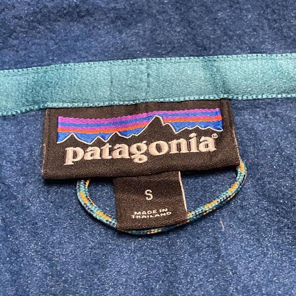 Patagonia Microdini 1/2 Zip Fleece Pullover Womens Medium Blue Lightweight Half - Picture 6 of 6